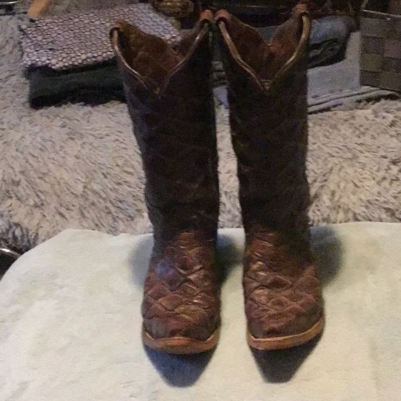Nocona Cowboy brown boots size 8.5 - Picture 3 of 10